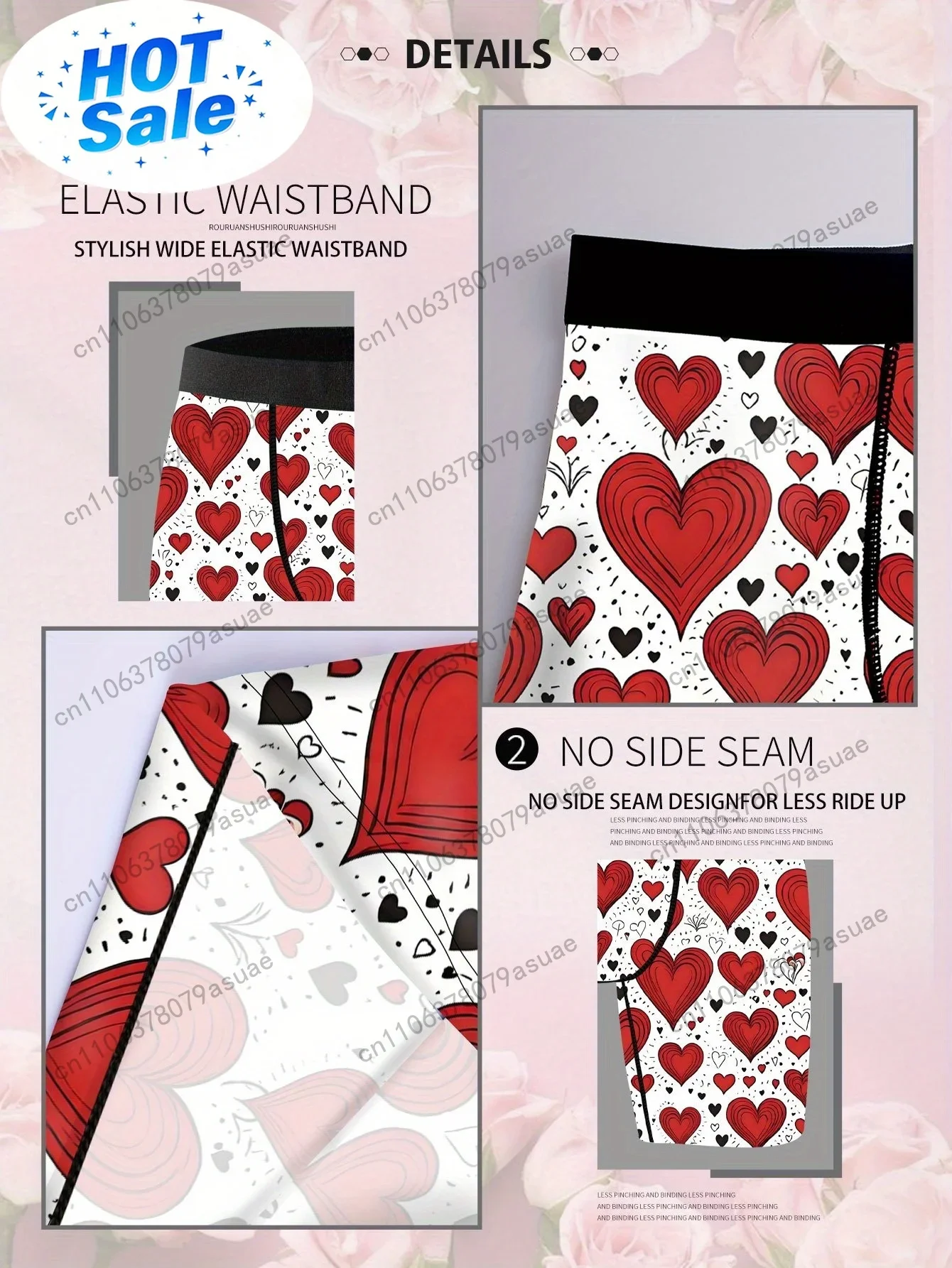 1pc Men'S Heart Print Boxer Br - огляд і ціна Quick Dry Underwear